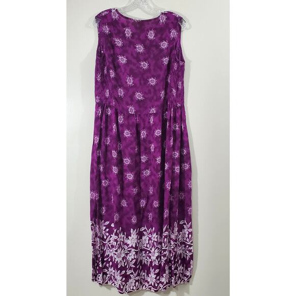 American Sweetheart Women's Sleeveless Purple Flowy Boho Dress Elastic Size M - Picture 8 of 15
